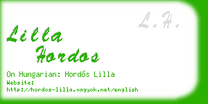 lilla hordos business card